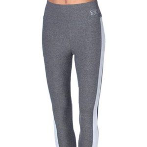 BEBE Sport Gray Striped Yoga Leggings Pants S XS NWT Yoga Gym Workout